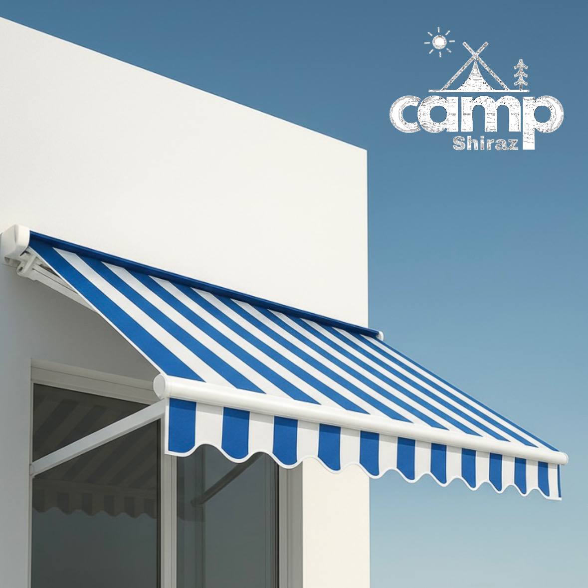 سایبان بازویی پارچه نانو | اسکلت سنگین | مدل برقی